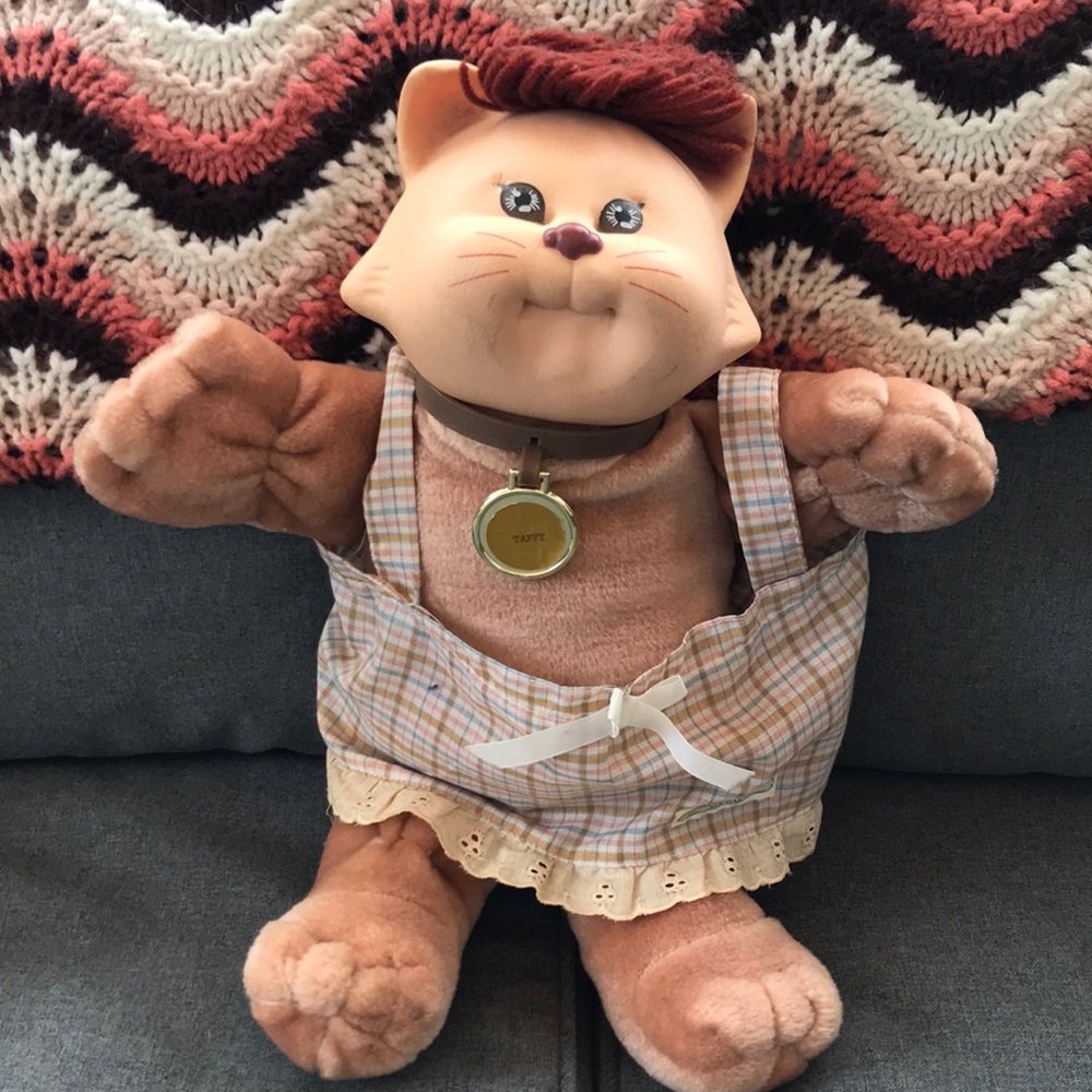 Taffy Cabbage Patch plush kitty cat,1984